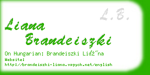 liana brandeiszki business card